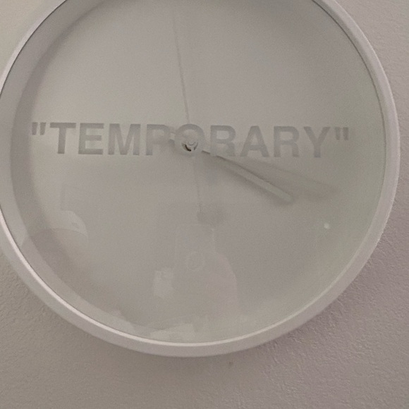 Off-White X IKEA Wall Clock MARKERAD “TEMPORARY” - Picture 3 of 3